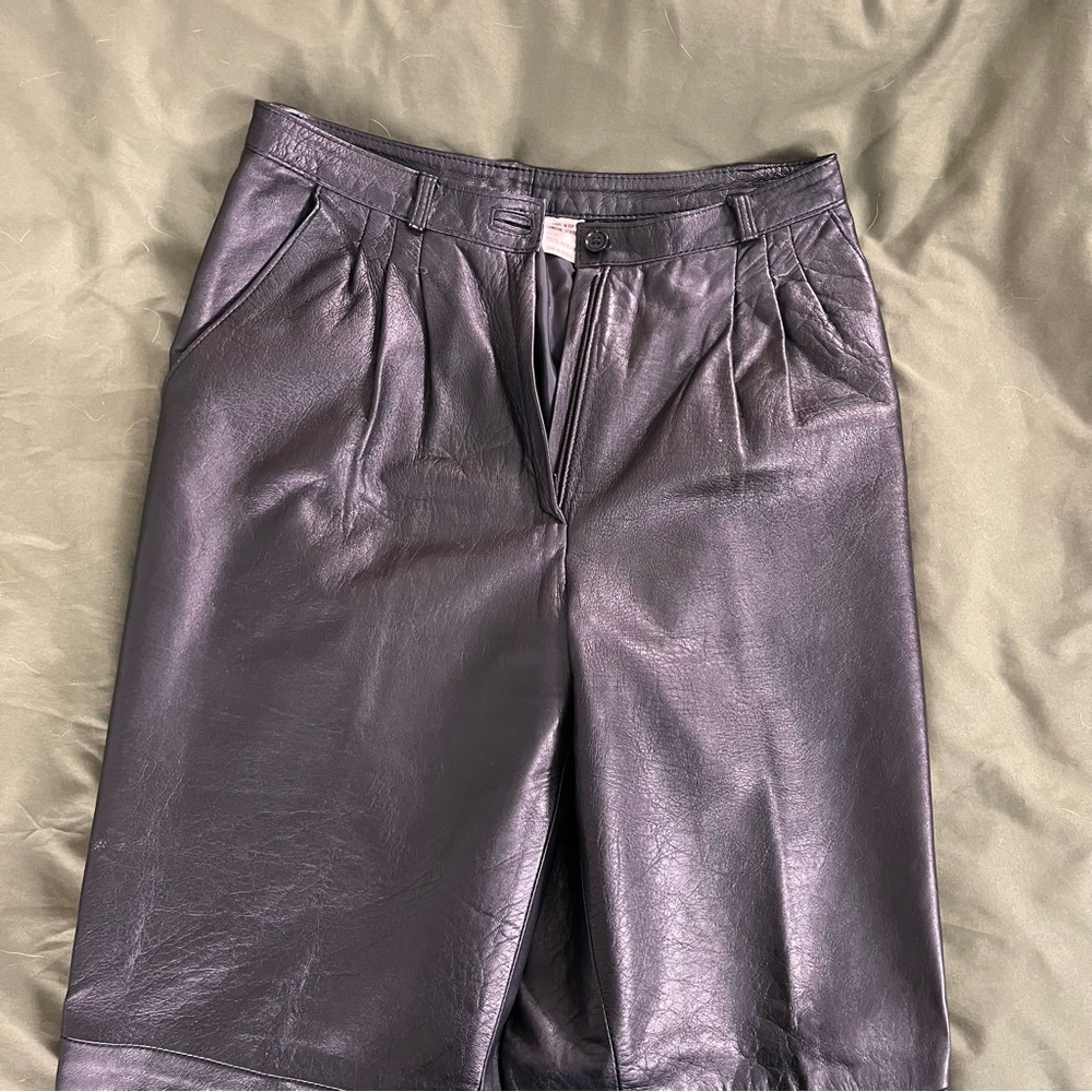 Genuine leather pants